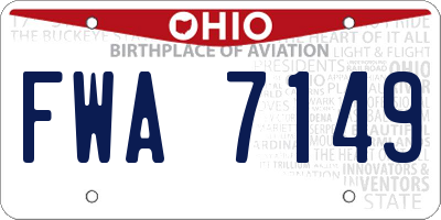 OH license plate FWA7149