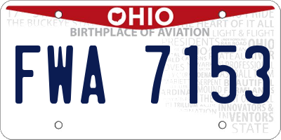 OH license plate FWA7153