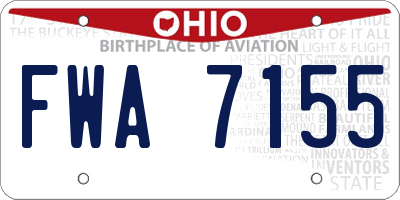 OH license plate FWA7155