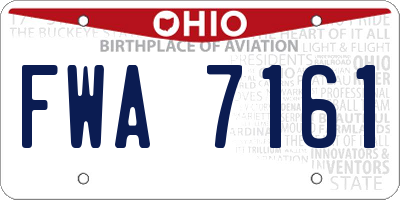 OH license plate FWA7161