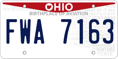 OH license plate FWA7163