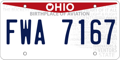 OH license plate FWA7167