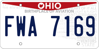 OH license plate FWA7169