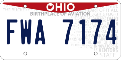 OH license plate FWA7174