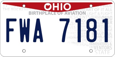 OH license plate FWA7181