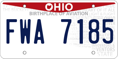 OH license plate FWA7185