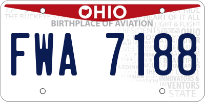 OH license plate FWA7188