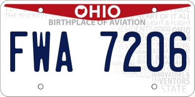 OH license plate FWA7206