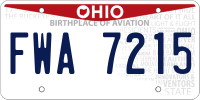 OH license plate FWA7215