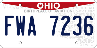 OH license plate FWA7236