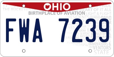 OH license plate FWA7239