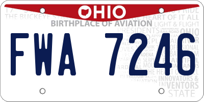 OH license plate FWA7246