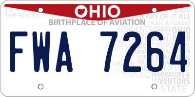 OH license plate FWA7264