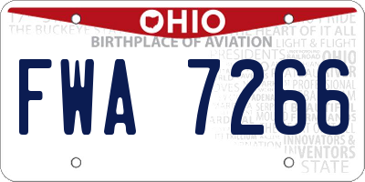 OH license plate FWA7266