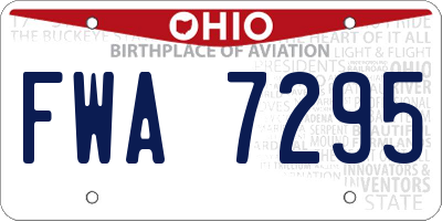 OH license plate FWA7295