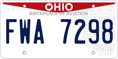 OH license plate FWA7298