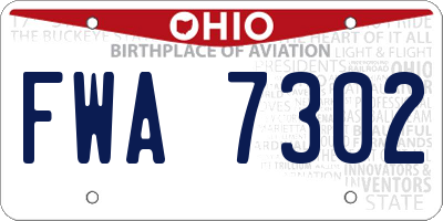 OH license plate FWA7302