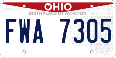 OH license plate FWA7305