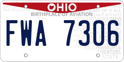 OH license plate FWA7306