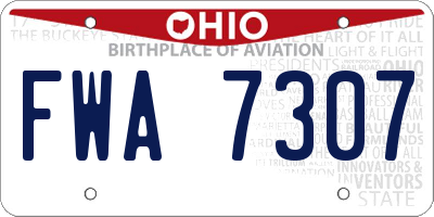 OH license plate FWA7307