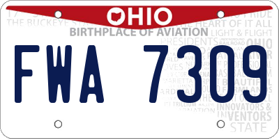 OH license plate FWA7309