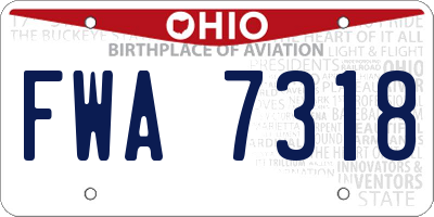 OH license plate FWA7318