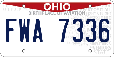 OH license plate FWA7336