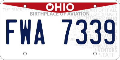 OH license plate FWA7339