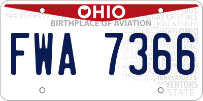 OH license plate FWA7366