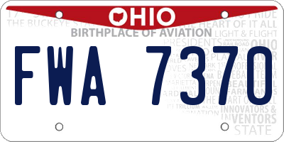 OH license plate FWA7370