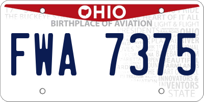 OH license plate FWA7375