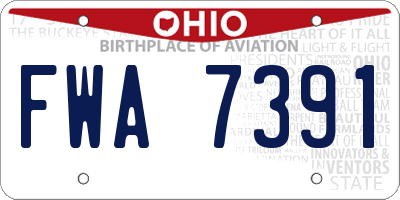 OH license plate FWA7391
