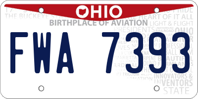 OH license plate FWA7393