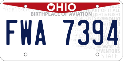 OH license plate FWA7394