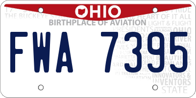 OH license plate FWA7395