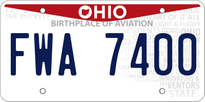 OH license plate FWA7400