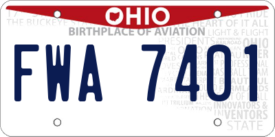 OH license plate FWA7401