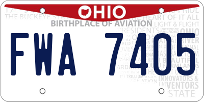 OH license plate FWA7405