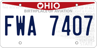 OH license plate FWA7407