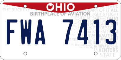 OH license plate FWA7413