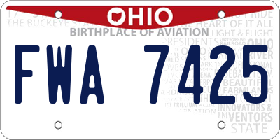 OH license plate FWA7425