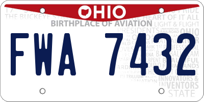 OH license plate FWA7432