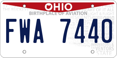 OH license plate FWA7440