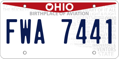 OH license plate FWA7441