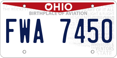 OH license plate FWA7450