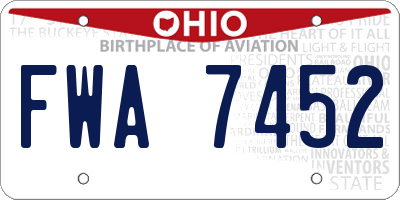 OH license plate FWA7452