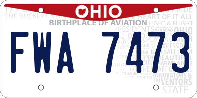 OH license plate FWA7473