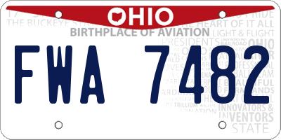 OH license plate FWA7482