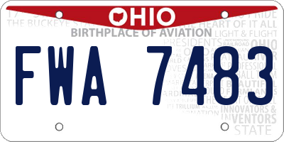 OH license plate FWA7483