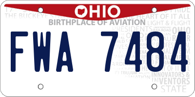 OH license plate FWA7484